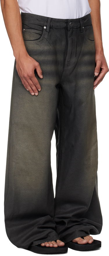 Jeans Alexander Wang Alexander Wang Faux Leather Relaxed Fit Jeans Sort | 6DC3254807, 1