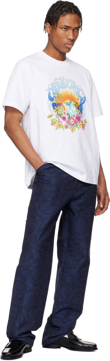 T-shirt Casablanca Casablanca Surf Trip Graphic T-Shirt Hvid | MS25-JTS-001-04, 3