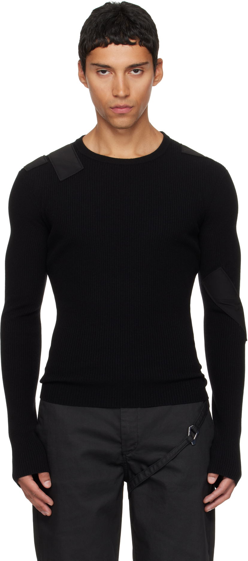Sweater HELIOT EMIL HELIOT EMIL Glare Knit Sweater Sort | AW25_M_07_080_BLK01