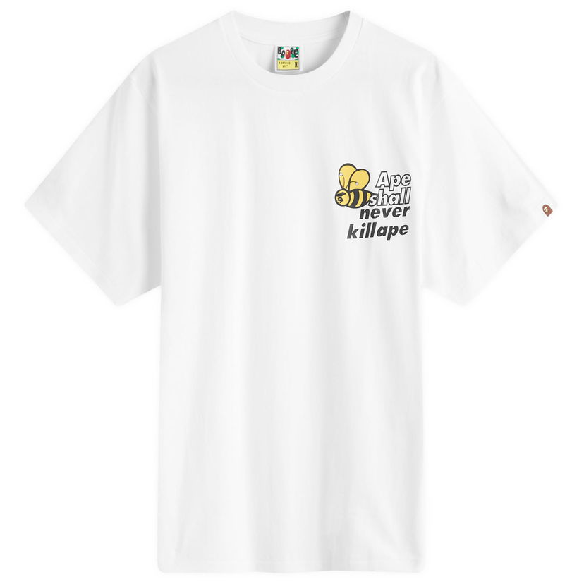 T-shirt BAPE ASHKA Bee Logo T-Shirt Hvid | 001TEK301045M-WHT