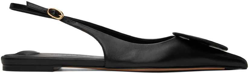 Kjole Jacquemus Jacquemus Les Classiques 'Les Slingbacks Duelo Plates' Slingback Ballerina Flats Sort | 24E241FO077-3073