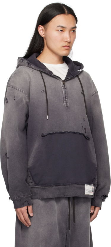 Sweatshirt Maison MIHARA YASUHIRO Maison MIHARA YASUHIRO Sun Faded Half Zip-Up Hoodie Grå | A14HD532, 1