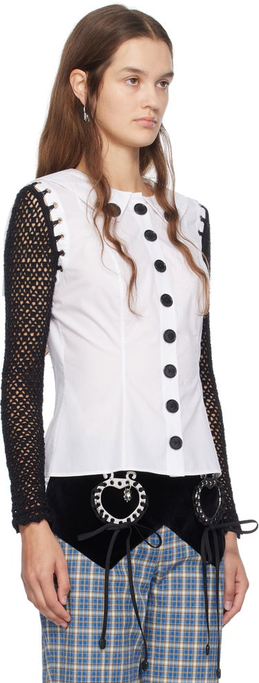 T-shirt Chopova Lowena Flame Print Long Sleeve T-Shirt Sort | 2233, 4