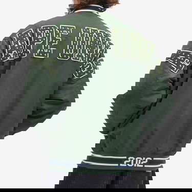 Bomberjakke AAPE by A Bathing Ape AAPE Ice Hockey Varsity Jacket Grøn | AAPJKM7676XXNGRD, 3