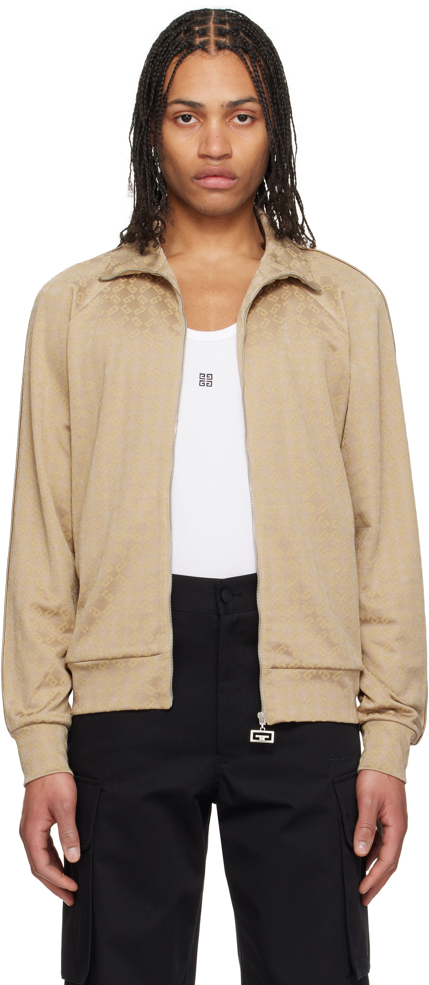 Vindjakke Givenchy Givenchy Vintage Zipped Track Jacket Beige | BMJ0MV316G277, 0