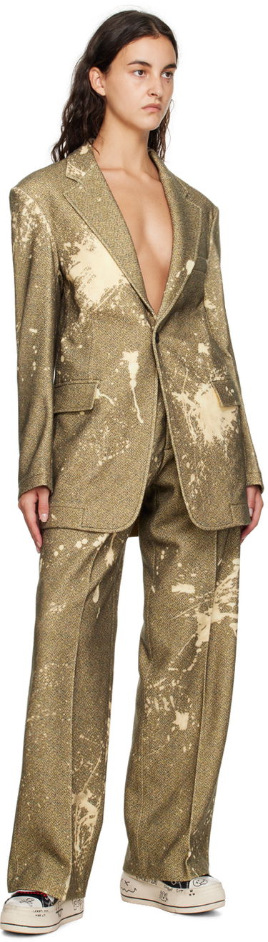 Jakke R13 R13 Bleach-Splatter Blazer Gul | R13WR020-R271A, 3