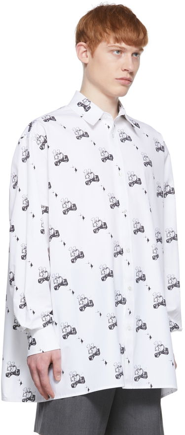 Skjorte We11done Print Cotton Shirt Hvid | WD-BL1-22-213-U-WH, 1