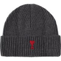 Beanie AMI Paris A Heart Logo Beanie Grå | BFUHA106-018-084, 1