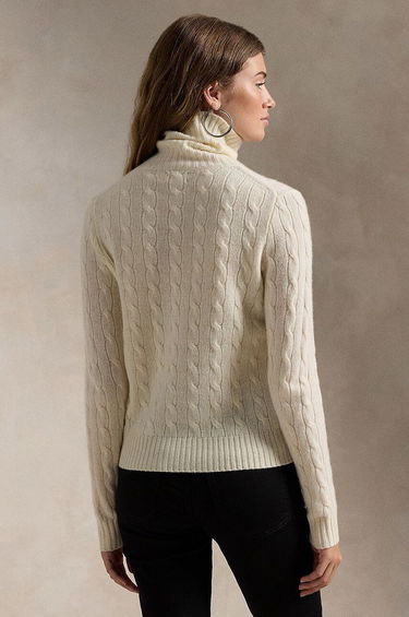 Sweater Polo by Ralph Lauren Lightweight Turtleneck Cable Knit Sweater Hvid | 211888686, 1
