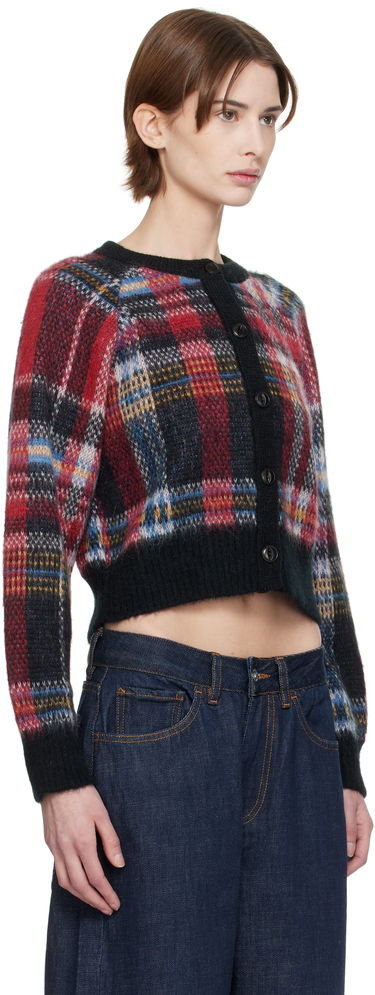 Sweater YMC YMC Foxtail Tartan Cropped Cardigan Flerfarvet | Q8XMI, 1