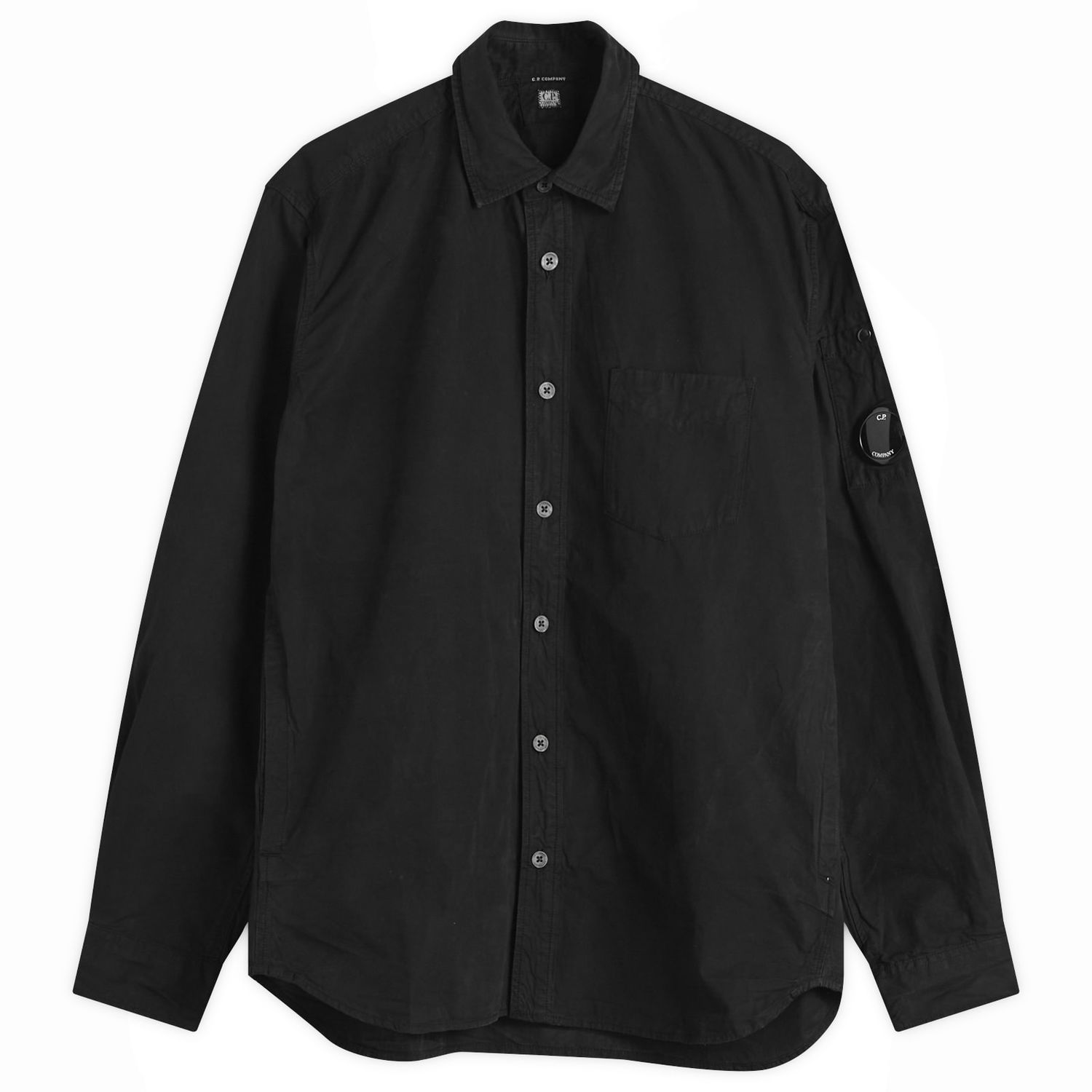 Skjorte C.P. Company Microreps Lens Shirt Sort | 19CMSH270A-110324G-999, 1