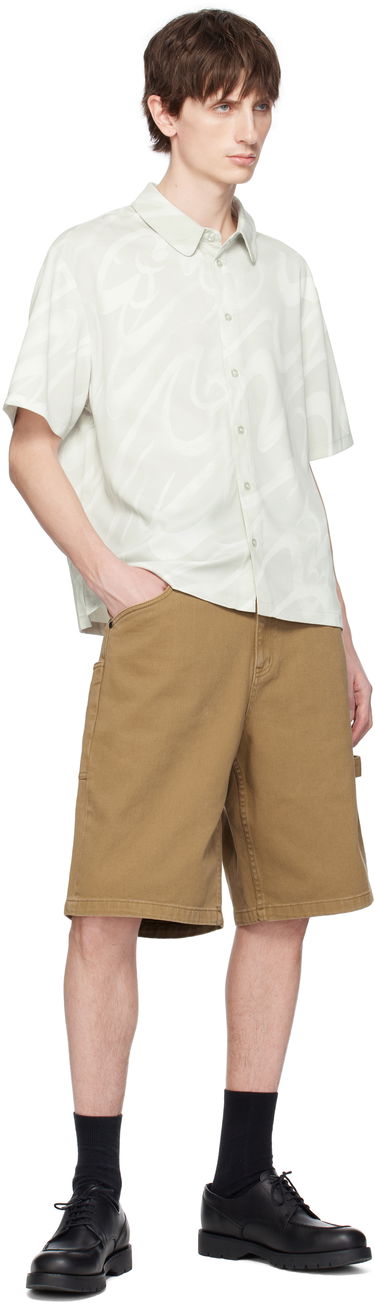 Skjorte Dime Dime Chilling Satin Shirt Grøn | DIMESP259CRE, 3