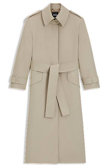 Trenchcoat BOSS Virgin Wool Belted Trench Coat Beige | 50543198, 0