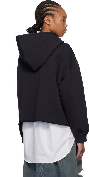 Sweatshirt Maison Margiela MM6 Maison Margiela Raw Edge Cropped Hoodie Sort | S52GU0241 M25012, 2