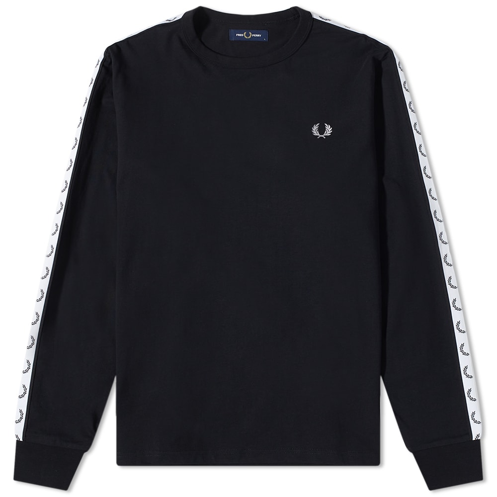 T-shirt Fred Perry Taped Logo Tee Sort | M4621-102, 0