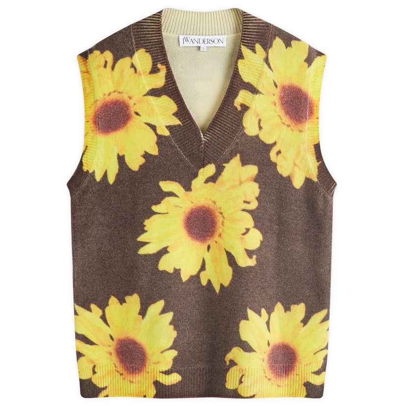 Sweater JW Anderson Printed Vest Brun | KW1305-YN0008-685