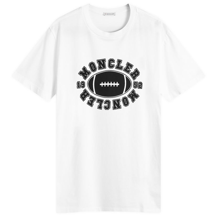T-shirt Moncler 1952 Football T-Shirt Hvid | 8C000-89AKK-12-032