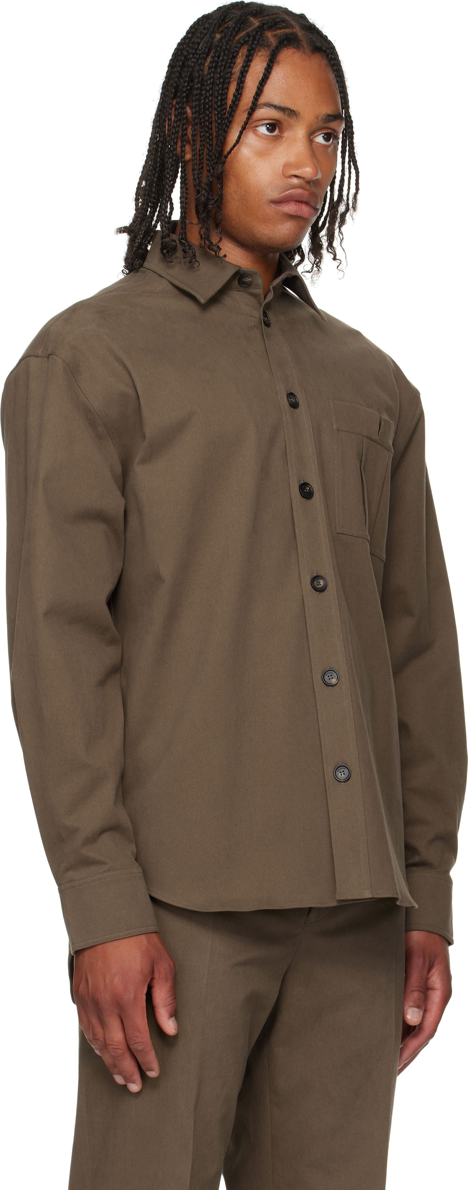 Skjorte FERRAGAMO Ferragamo Oversized Shirt Grøn | 785060, 1