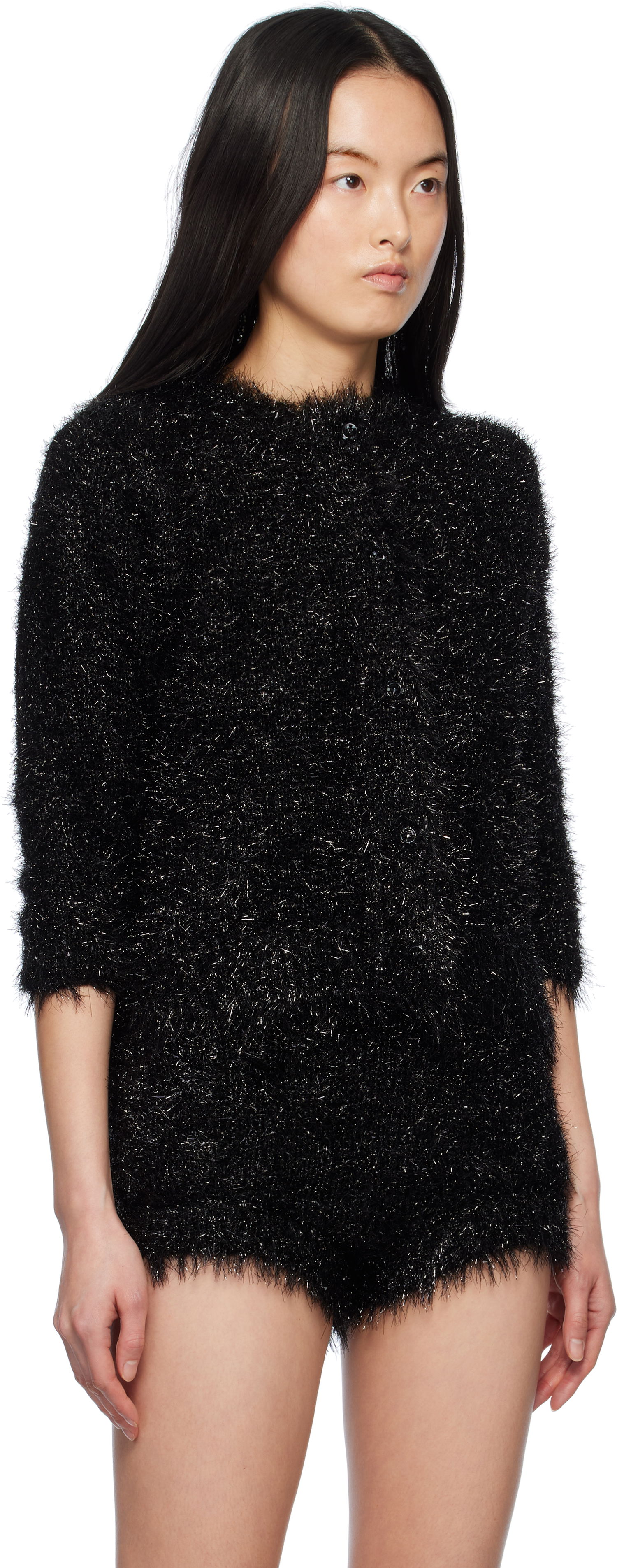 Jumpsuit Simone Rocha Simone Rocha Tinsel Knit Cardigan Sort | PRMK2 0664, 1