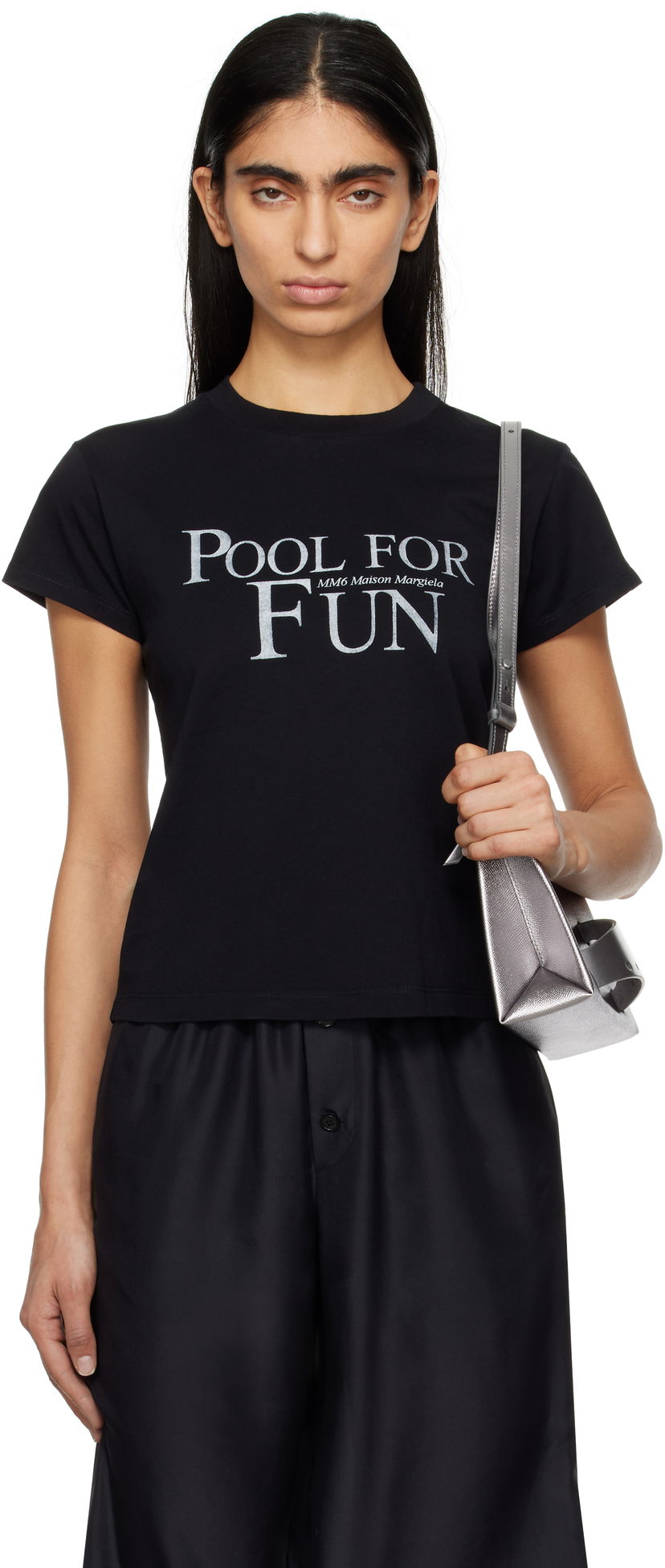 T-shirt Maison Margiela MM6 Maison Margiela Pool Print T-Shirt Sort | S52GC0339 S24312