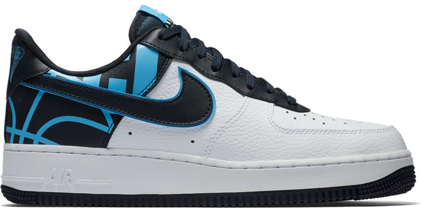 Sneakers og sko Nike Air Force 1 Low Logo Pack White Obsidian Hvid | 823511-105