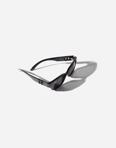 Solbriller Dolce & Gabbana Dolce & Gabbana DG Logo Acetate Sunglasses Sort | VG600OVN1879V000, 3