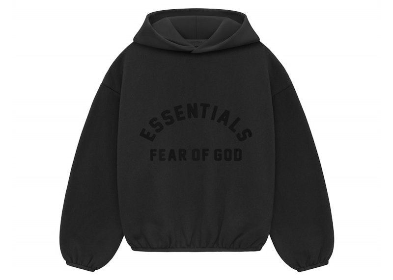 Sweatshirt Fear of God Essentials Core Collection Kids Nylon Fleece Hoodie Sort | 785SU246270K, 0