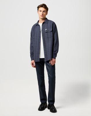 Jeans Wrangler Greensboro High Stretch Straight Coated Jean Mørkeblå | 112370719:42:34, 0