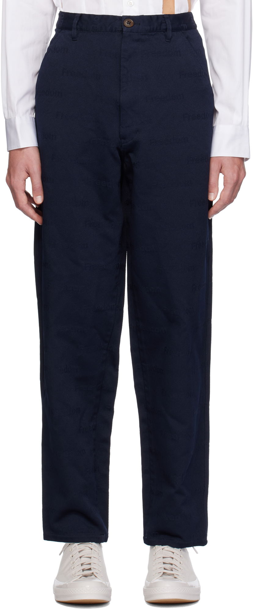 Bukser Comme des Garçons Freedom Trousers Mørkeblå | FN-P503-051