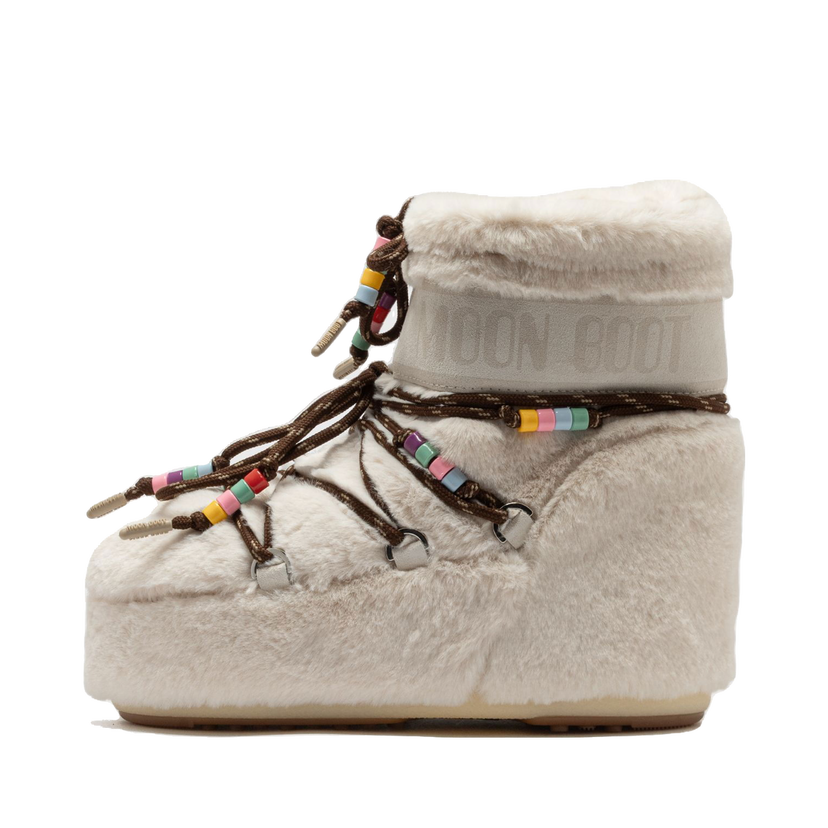 Sneakers og sko Moon Boot Faux Fur Beads Boots Beige | 80D1409470-L002