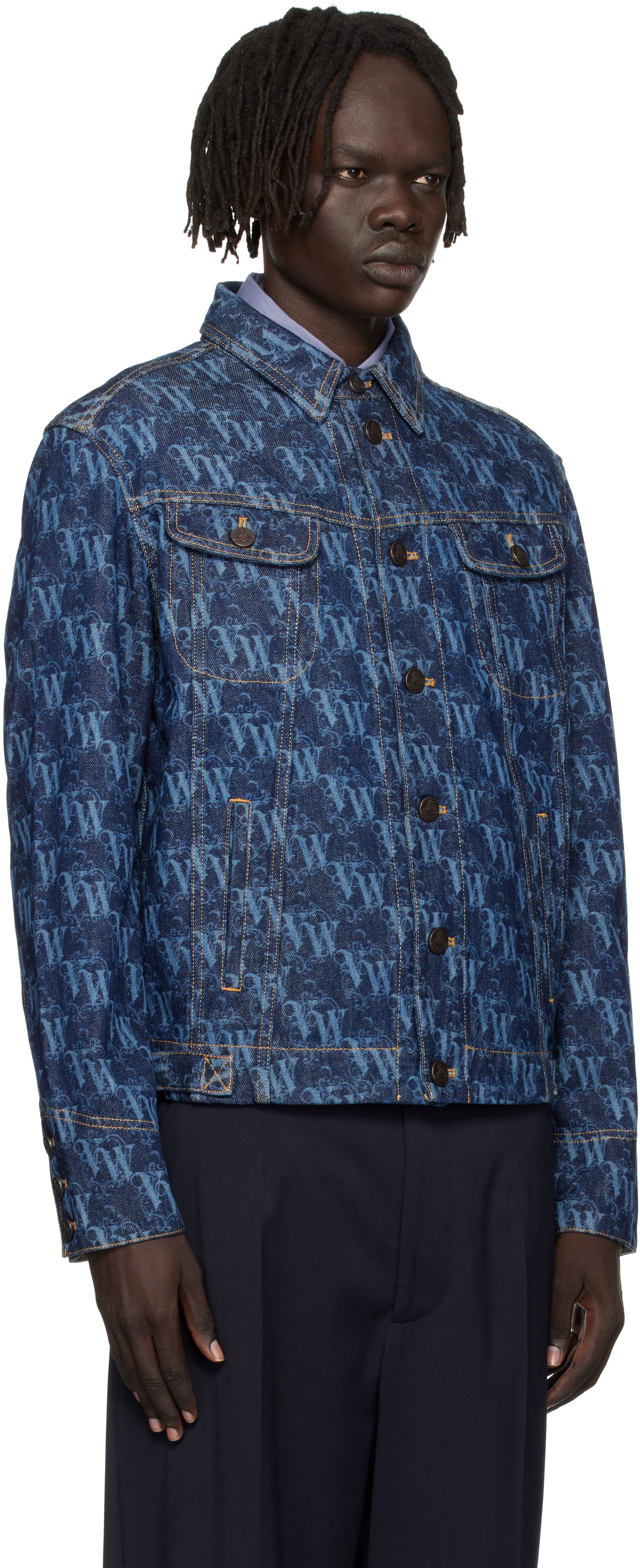 Jakke Vivienne Westwood Vivienne Westwood Stormrider Denim Jacket Blå | 2801000K-W014I-, 1