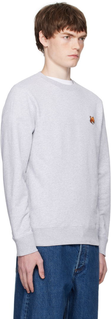Sweatshirt MAISON KITSUNÉ Maison Kitsuné Fox Head Patch Regular Sweatshirt Grå | PM00303KM0340, 1