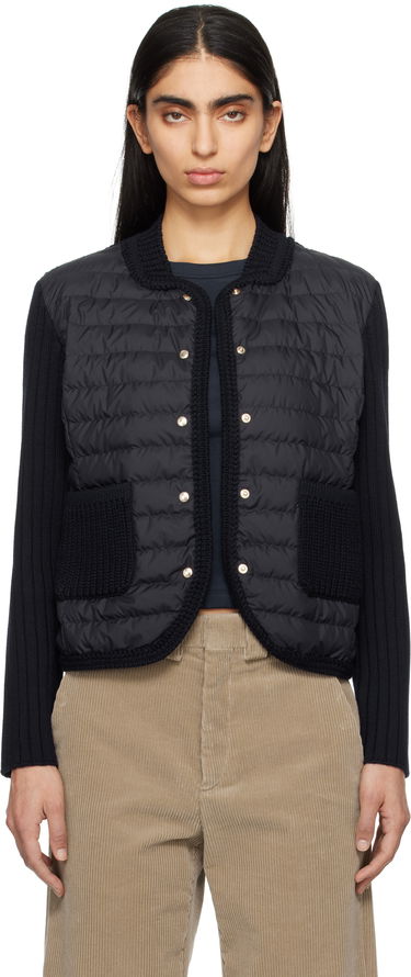 Sweater Moncler Moncler Padded Wool Down Cardigan Sort | K10939B00013, 0