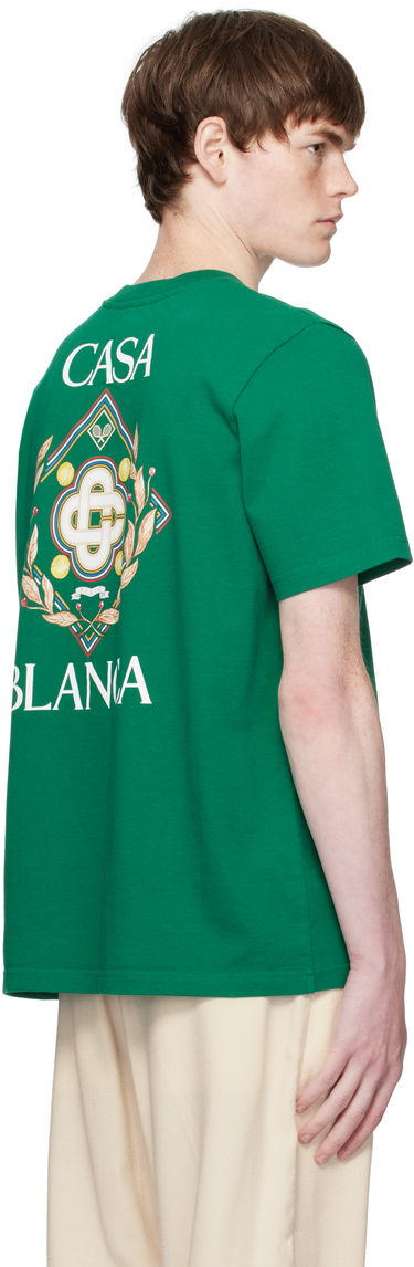 T-shirt Casablanca Casablanca Championship Diamond T-Shirt Grøn | MPF25-JTS-001-13-EX, 2