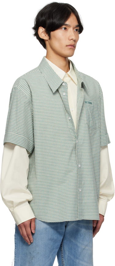 Skjorte We11done We11done Detachable Sleeves Shirt Grøn | WD-SH2-25-181-M-BG, 1