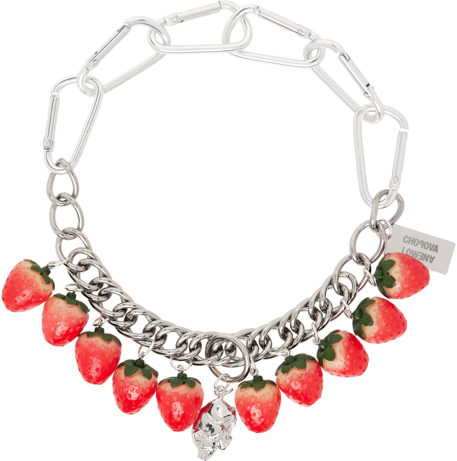 Halskæde Chopova Lowena Chopova Lowena Strawberry Piggy Chain Necklace Rød | 6598, 0