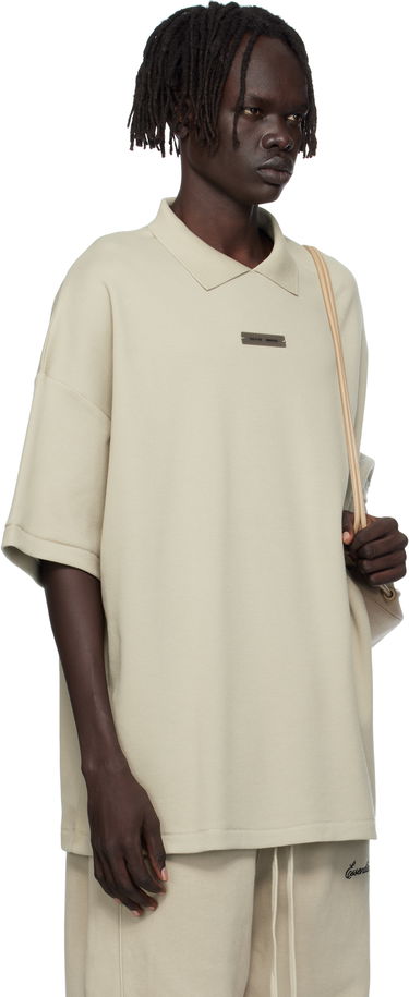 Polo skjorte Fear of God ESSENTIALS 90s Fit Piqué Short Sleeve Polo Beige | 125SP254406F, 1