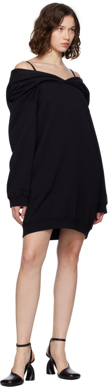 Kjole Maison Margiela MM6 Maison Margiela Off-The-Shoulder Sweatshirt Dress Sort | S52DD0074 M25014, 3