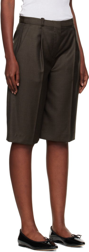 Shorts Loulou de Saison Loulou de Saison Adler Virgin Wool Bermuda Shorts Brun | ADLER, 1