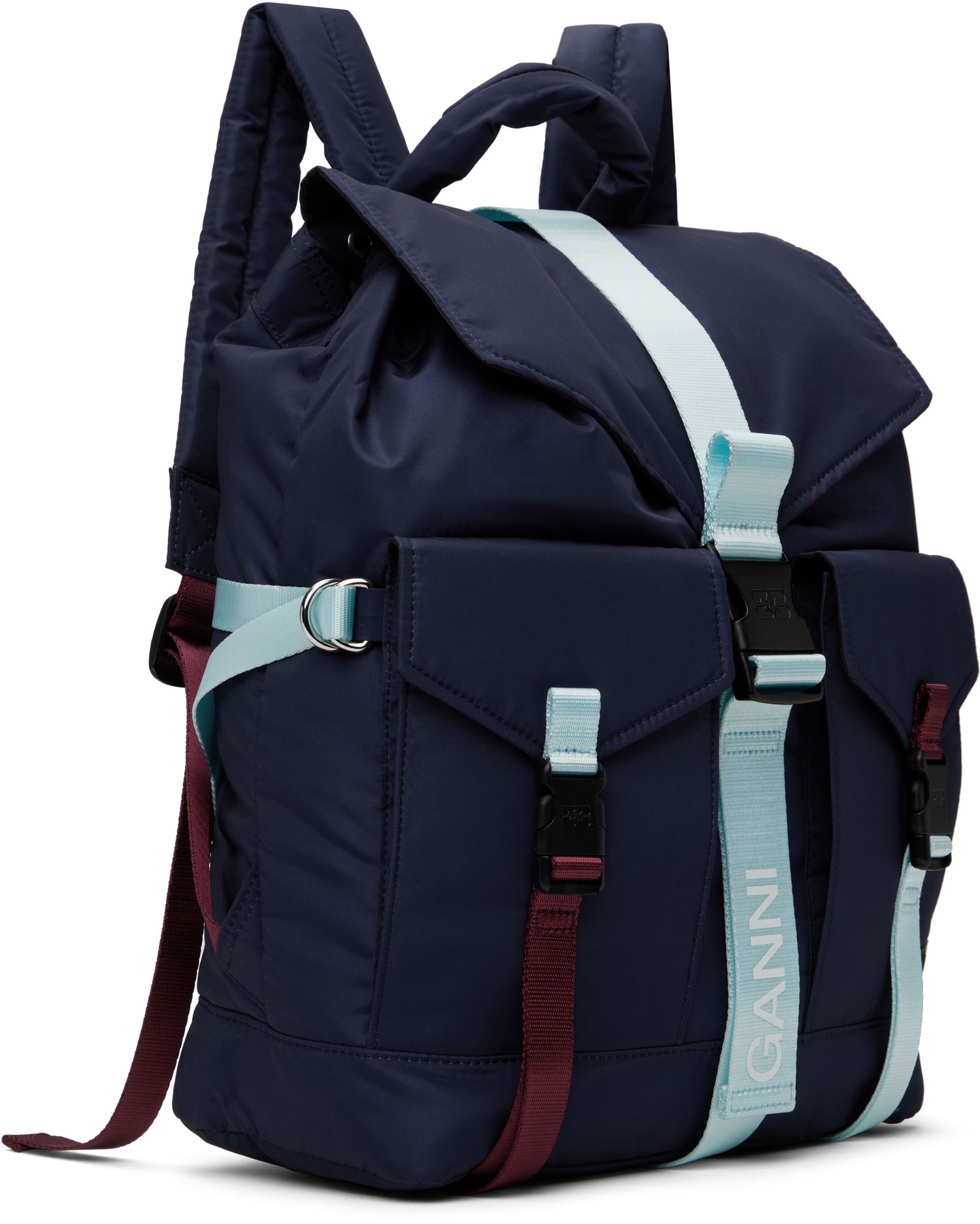 Rygsæk GANNI GANNI Tech Backpack Mørkeblå | A6372, 1