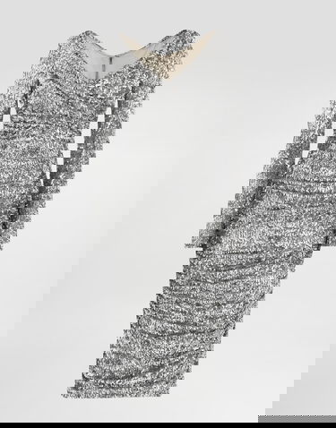 Kjole Dolce & Gabbana Draped Sequin Dress Collection 42 Metalisk | F60EMTFLSMCS0998, 0