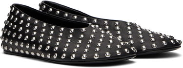 Sneakers og sko Jil Sander Jil Sander Studded Leather Ballerina Flats Sort | J15WZ0026_P8173, 3
