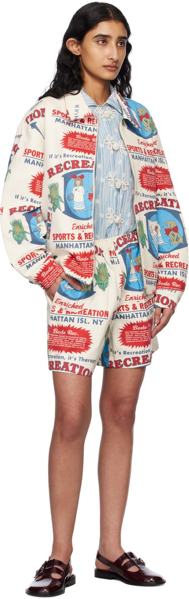 Shorts Bode Bode Enrichment Print Shorts Hvid | MRS25BT045, 3