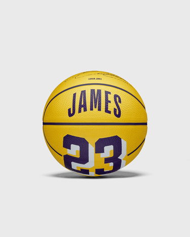 Sportsudstyr Wilson Tennis LeBron James Los Angeles Lakers NBA Player Icon Player Series Outdoor Mini Basketball Gul | WZ4027701XB3, 1