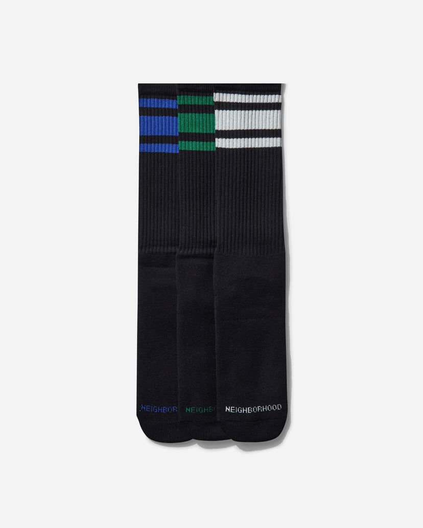 Sokker Neighborhood 3-Pack Crew Socks Sort | 251KWNH-UWM01 BK