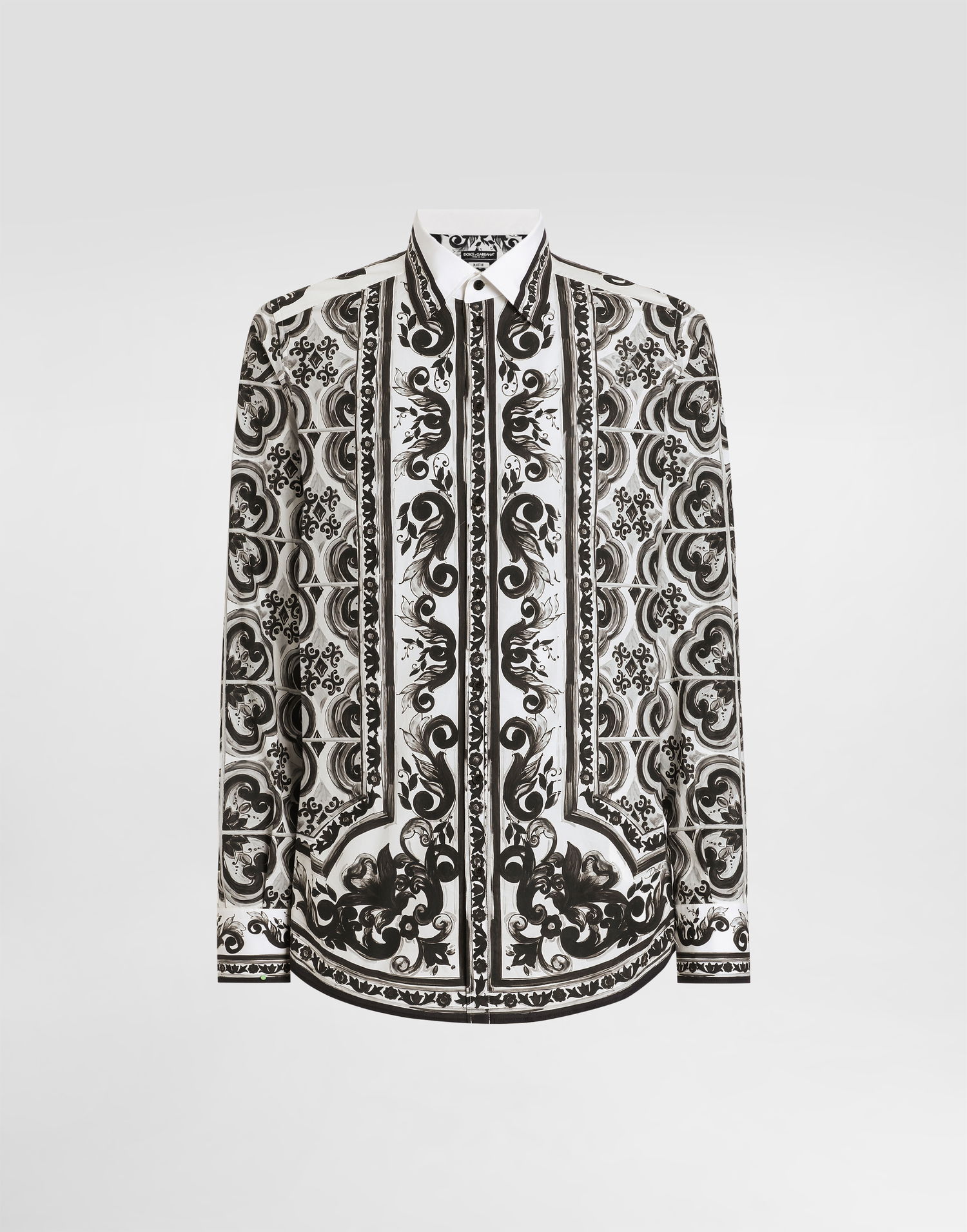 Skjorte Dolce & Gabbana Dolce & Gabbana Majolica Print Poplin Martini Shirt Flerfarvet | G5MM4THH5EMIU3TN, 0