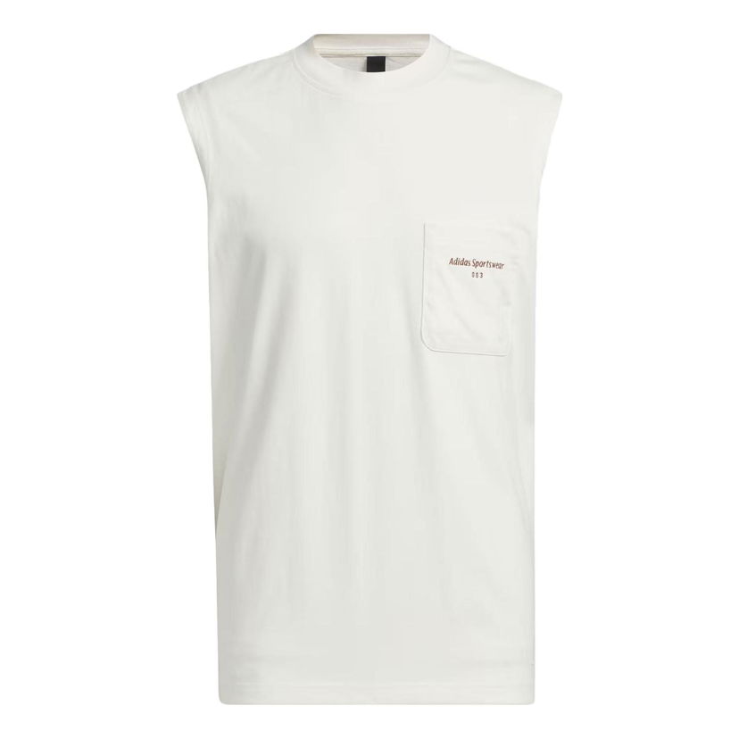 Tanktop adidas Originals Sportswear Pocket Tank Top Hvid | IS4963