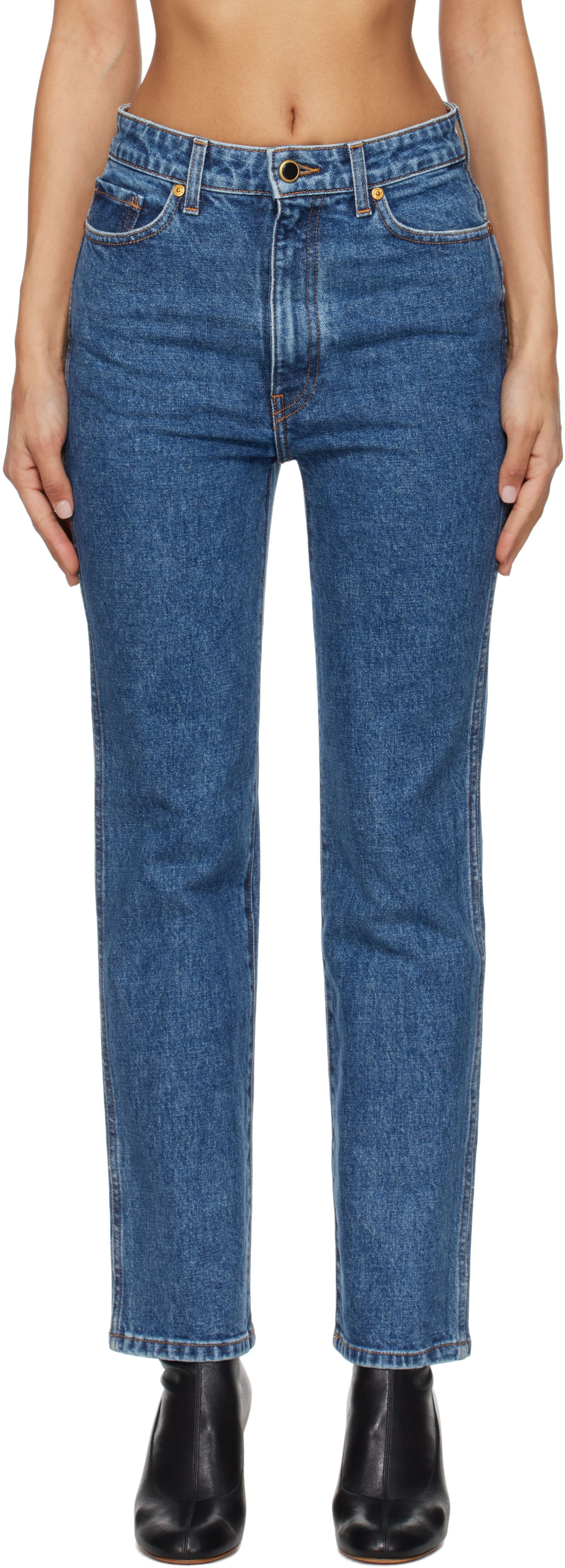 Jeans Khaite Abigail Stretch Jeans Blå | 1071916009, 0