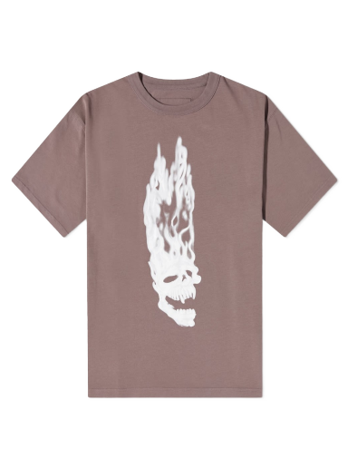 T-shirt HERON PRESTON Flaming Skull Tee Grå | HMAA032F22JER0010901