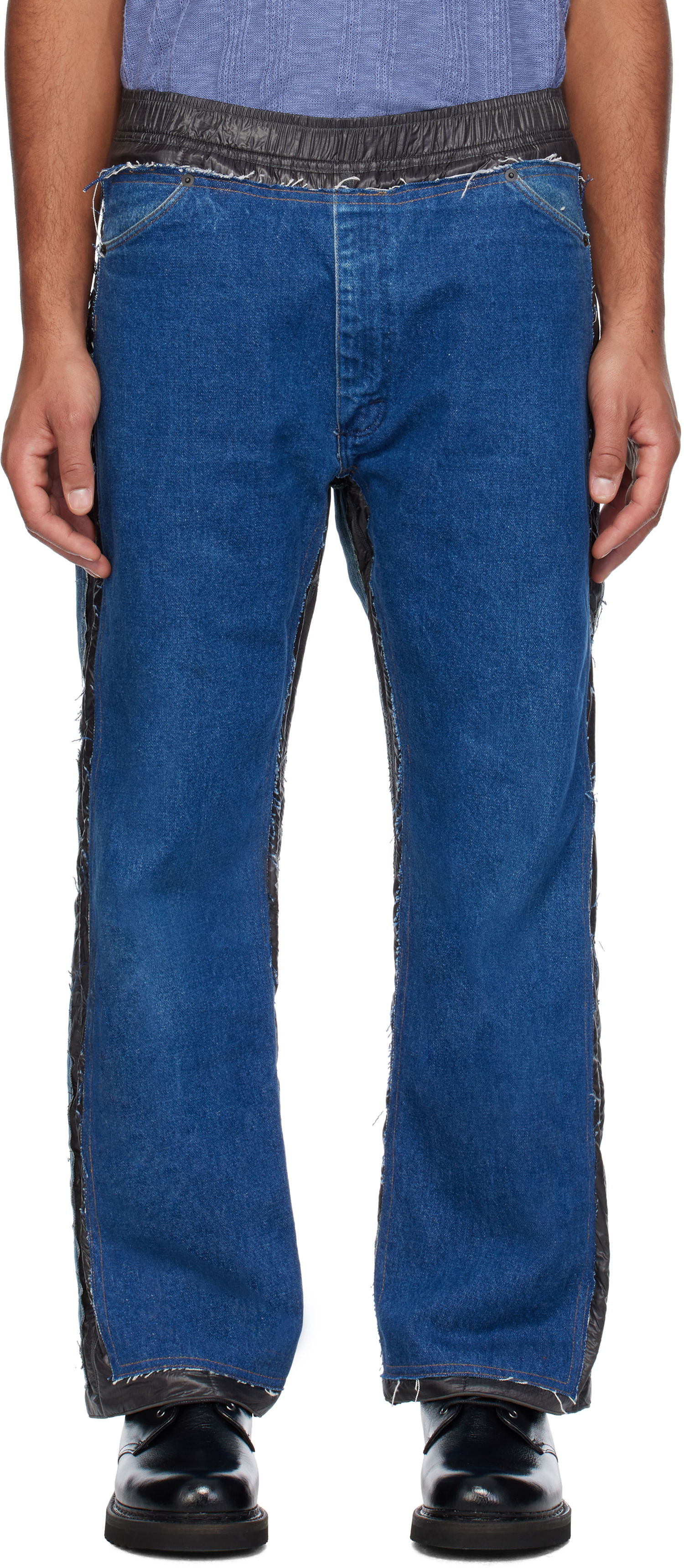 Jeans Needles Indigo & Black Covered Jeans Blå | PU338, 0